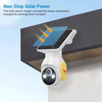 1080p Security Camera Wireless with Solar Panel, AI Human Detection, 2-Way Audio, Color Night Vision, 2.4G 44 5G WiFi 