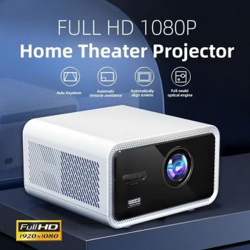 High-Quality LCD 1080P Projector 1000ANSI 4K 8K Video Support Auto Focus Keystone HD USB for Home/Movie/Office/Classroom