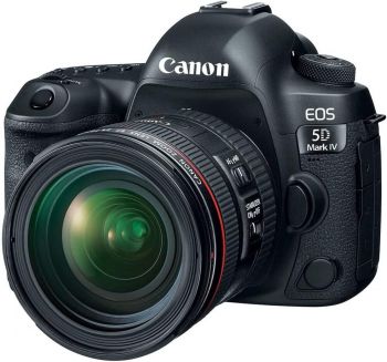 Canon EOS 5D Mark IV DSLR Camera with 24-70mm f/4L Lens (1483C018) + Canon EF 75-300mm f/4-5.6 III Lens (6473A003) + 4K 