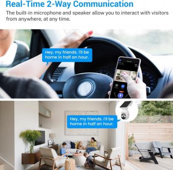 1080p Security Camera Wireless with Solar Panel, AI Human Detection, 2-Way Audio, Color Night Vision, 2.4G 44 5G WiFi 