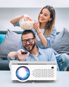 Mini Projector, 2025 Upgraded Full HD 1080P Support Video Projector, Portable Small Movie Projector, Compatible with iOS