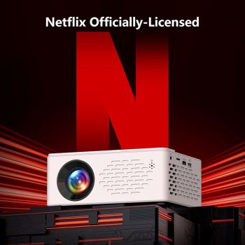 Mini Projector, 2025 Upgraded Full HD 1080P Support Video Projector, Portable Small Movie Projector, Compatible with iOS